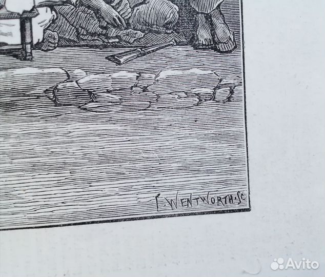 А/ Буддийские монахи Гималаи. Гpaвюpa 1875г 40x30