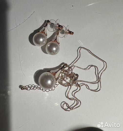 Серьги с кулоном