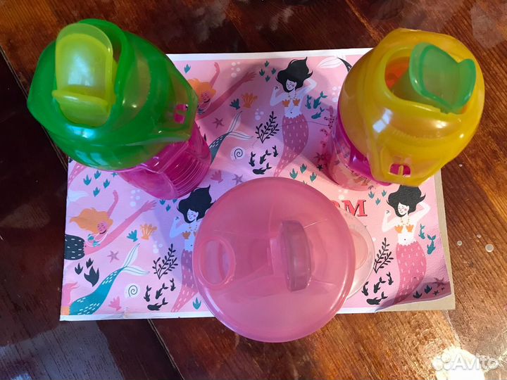 Поильники детские. 3 шт