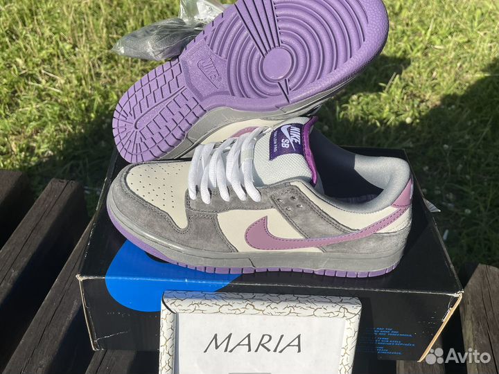 Кроссовки nike sb dunk low purple pigeon