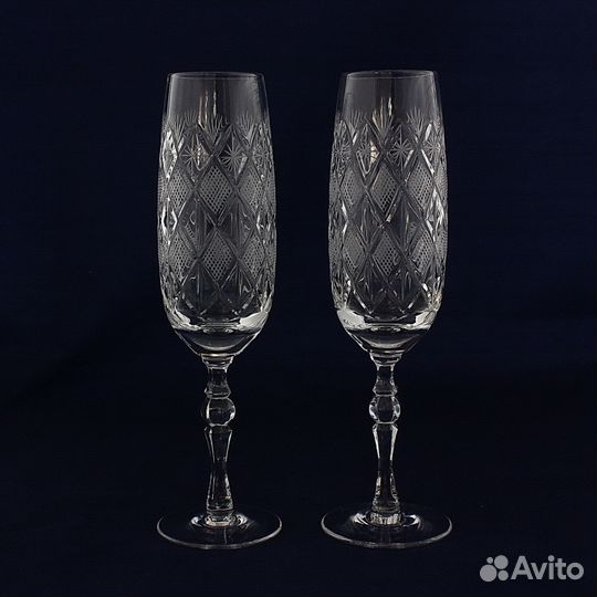 Хрустальные бокалы для шампанского