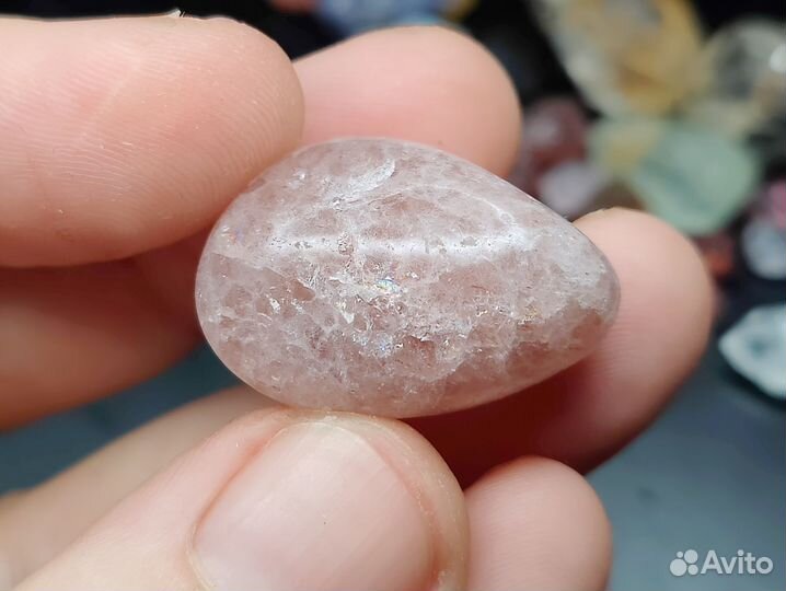 Клубничный кварц. Галтовка