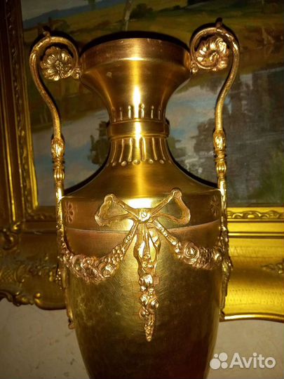 Антикварная ваза ампир бронза латунь