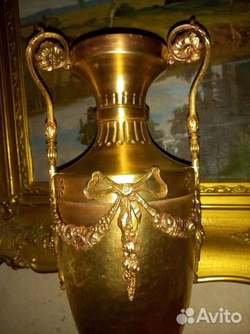 Антикварная ваза ампир бронза латунь