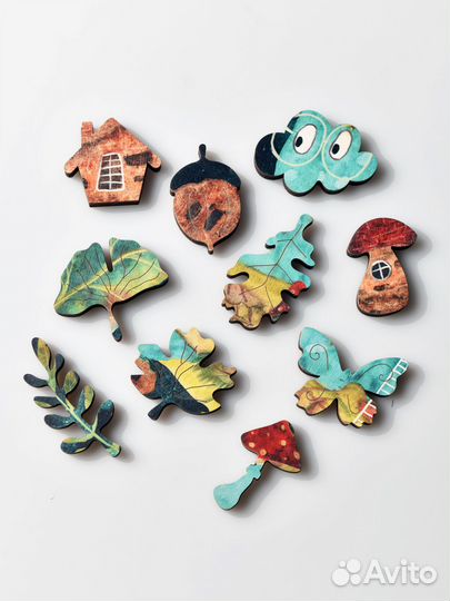 Деревянные пазлы и игрушки из дерева mozai