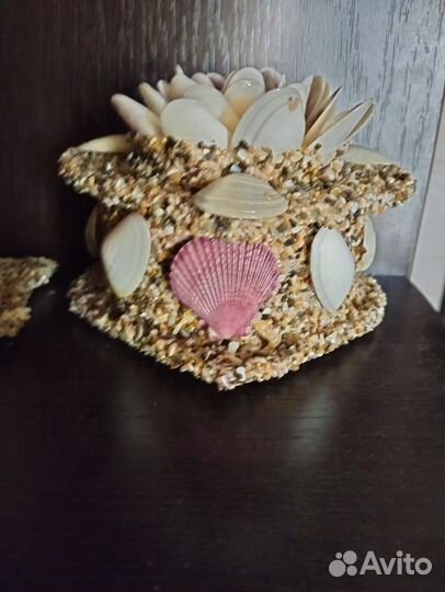 Фоторамка шкатулка ракушки декор сувенир