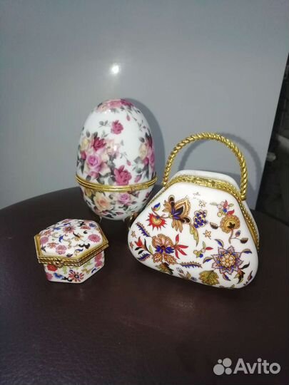 Шкатулка для украшений форфор