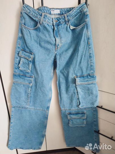 Джинсы bershka широкие женские