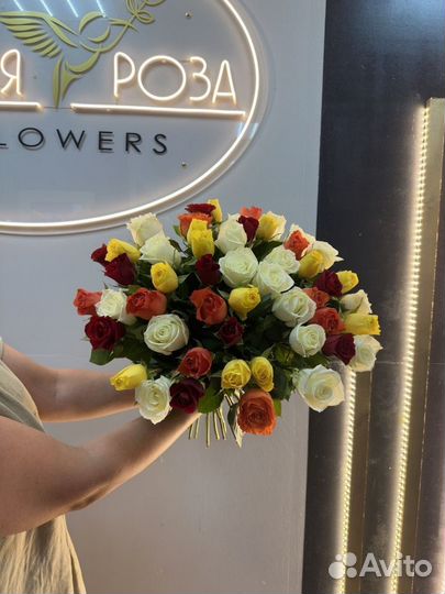 Роза 15 21 33 52 101 микс