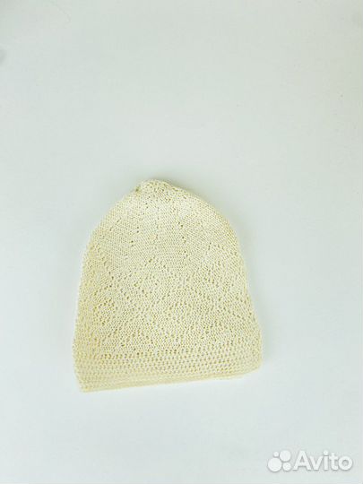 Тюбетейка детская вязаная. Хлопковые пряжи