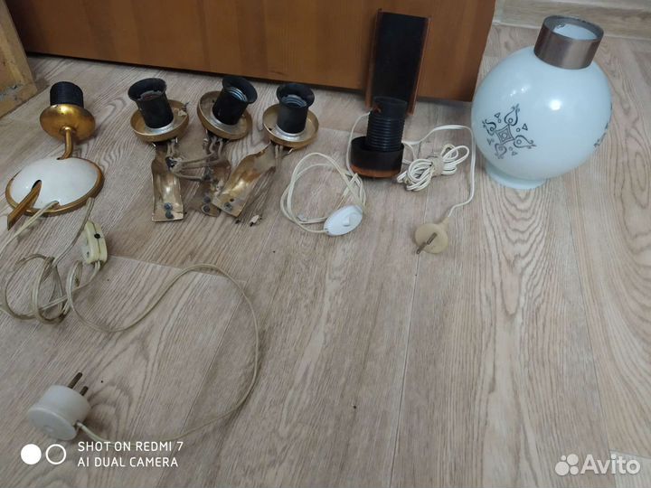 Детали от люстры и бра из СССР