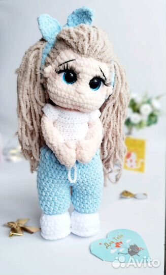 Вязаные игрушки кукла