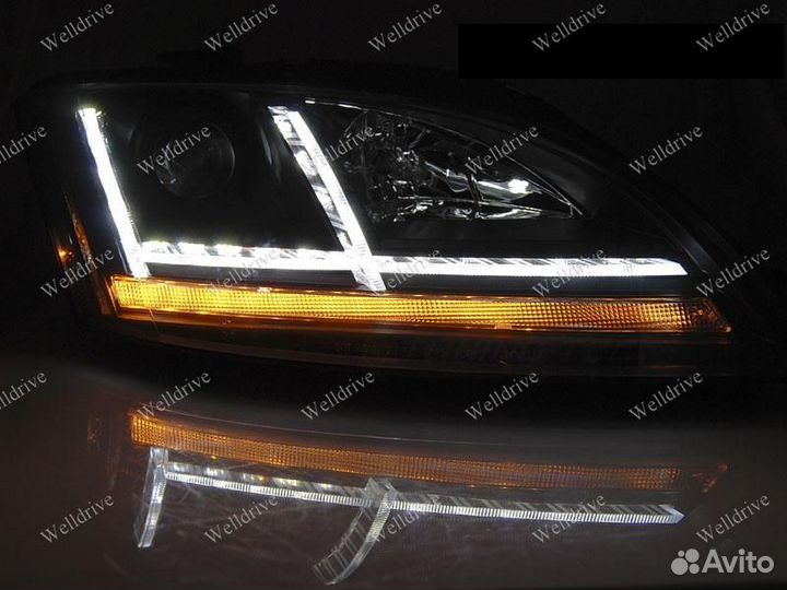 Фары Audi TT 06-10 8J ксенон Led с дхо черные