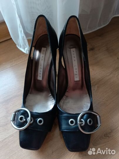 Туфли 38 натуральная кожа Pura lopez