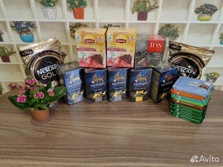 Чай, шоколад Ritter sport