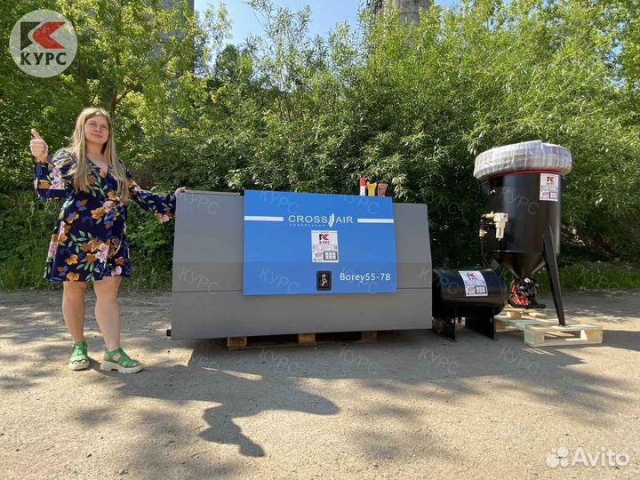 Готовый бизнес: пескоструй 200 л + диз. компрессор