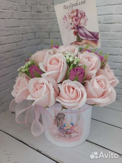 Букет из мыльных цветов