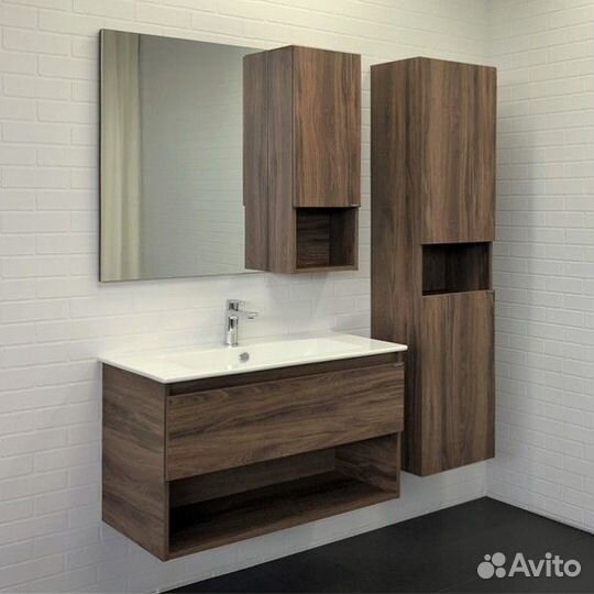 Шкаф-пенал Comforty Бордо 40 дуб темно-коричневый