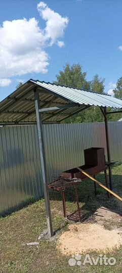 Забор, беседка, навес, стеллажи