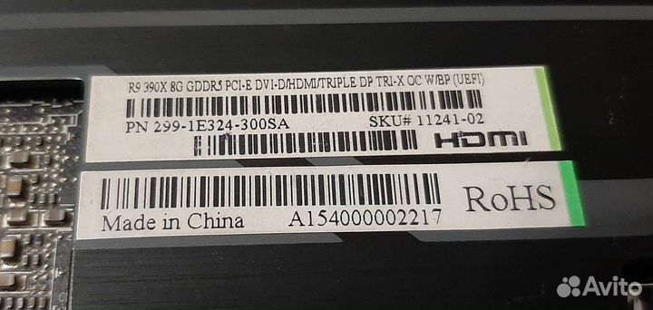 Видеокарта r9 390x на 8gb