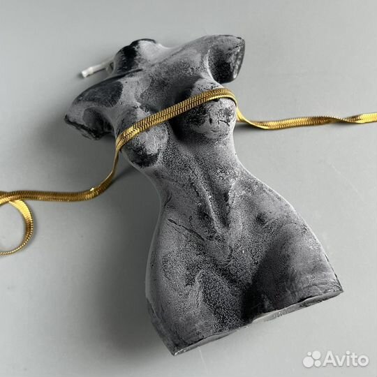 Цепь змейка на шею, позолоченная