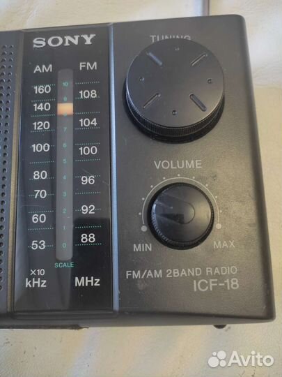 Радиоприемник sony FM/AM 2band radio ICF-18