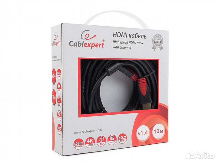 Кабель hdmi Cablexpert серия Silver длина 10 м v1