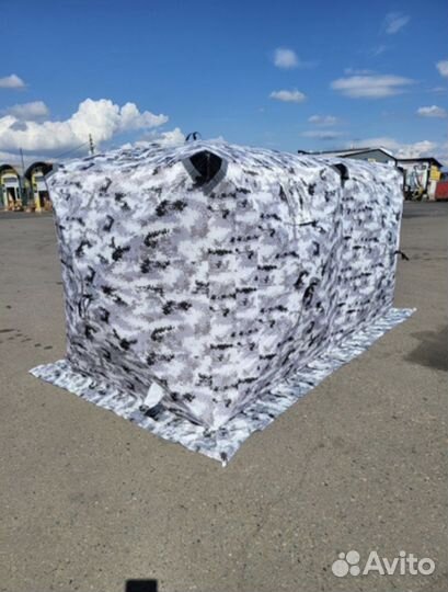 Палатка зимняя куб утепленная 2-комнатны