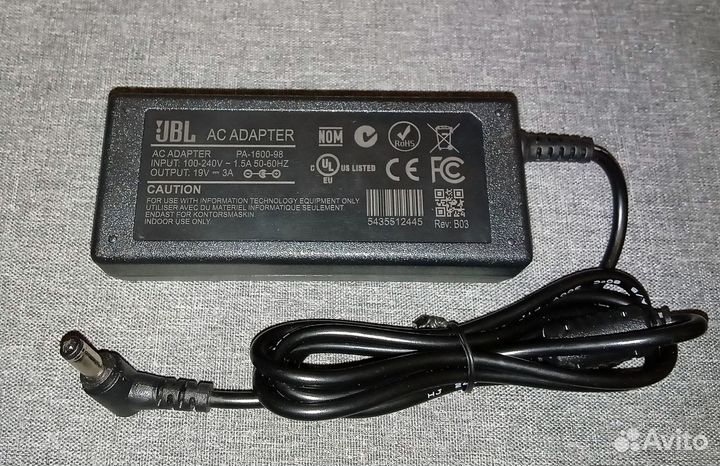 Блок питания для Harman Kardon Aura Studio: 19V 3A