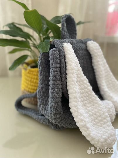 Детский рюкзак из плюшевой пряжи