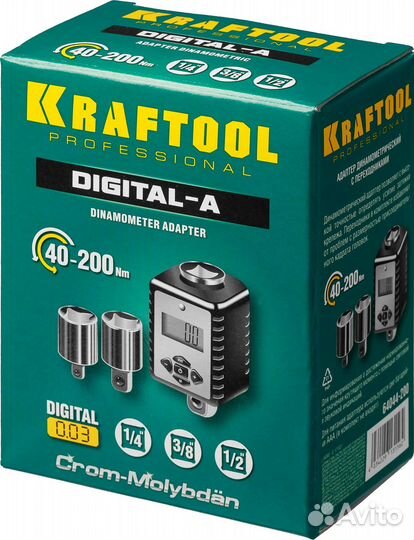 Kraftool, 1/2, 200 Нм, динамометрический адаптер