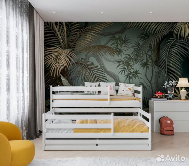 Двухъярусная кровать для детей от 3х лет