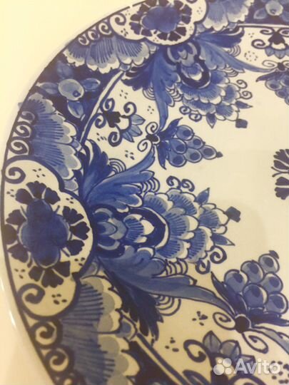 Антиквариат Delfts тарелка
