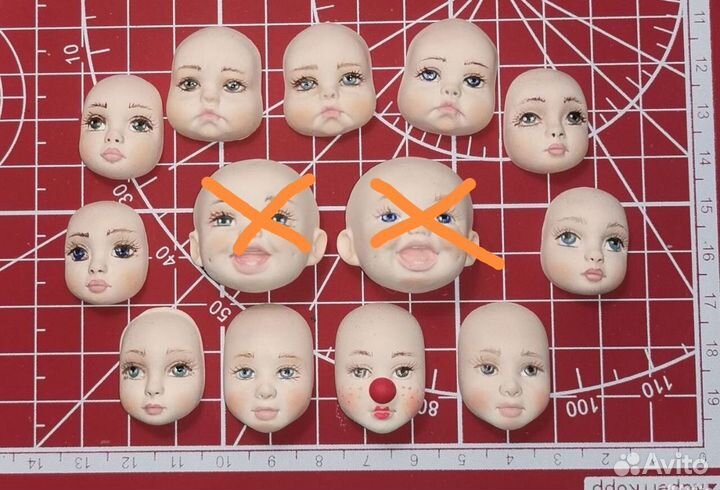 Личики для ватных игрушек