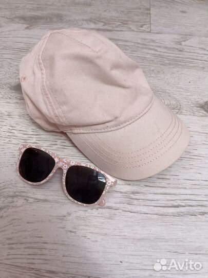 Кепка и очки для девочки 1-2 года