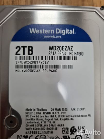 WD Blue WD20ezaz 2тб