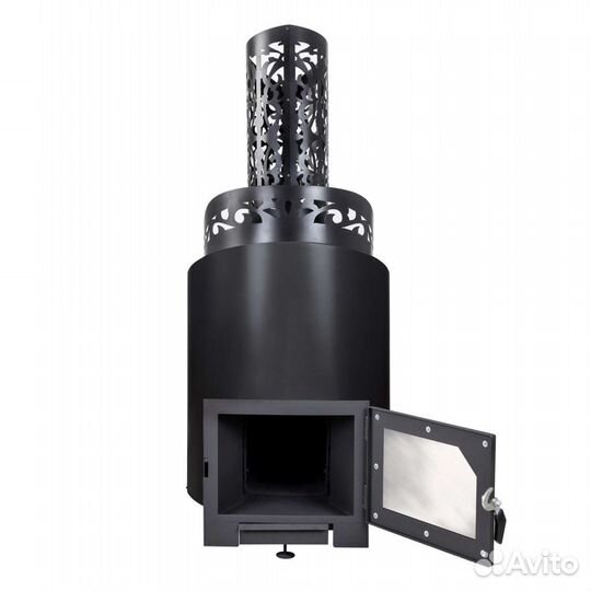 Чугунная печь для бани Тигра / Арабская Ночь Нуар