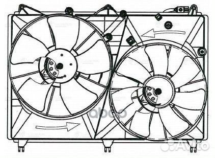 Э/вентилятор охл. с кожухом (2 вент.) для а/м S