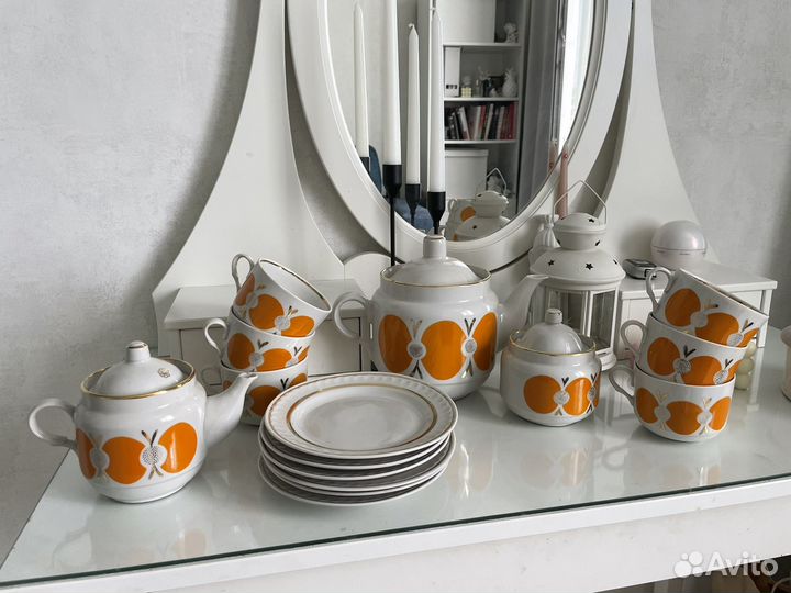 Чайный сервиз СССР винтаж фарфор
