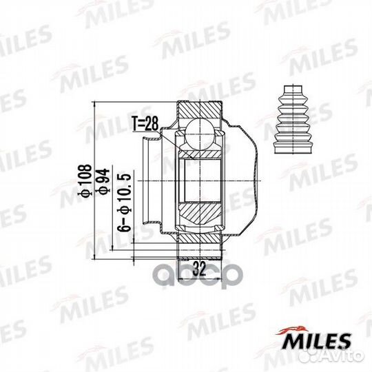 ШРУС VW golf 04-09/jetta 06-09/passat 06- (28z