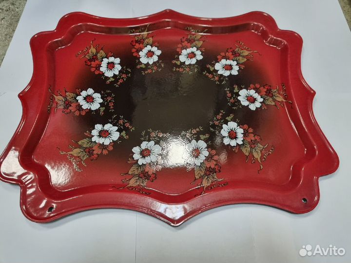 Поднос металлический расписной