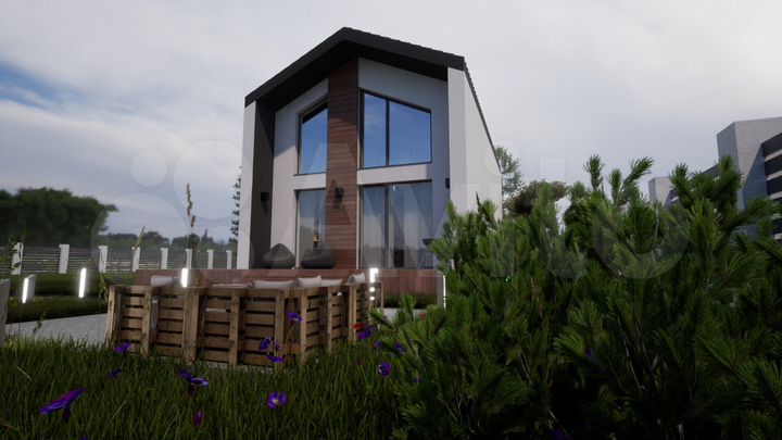 Коттедж 90 м² на участке 9 сот.