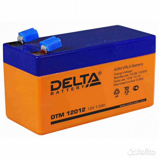 Аккумулятор Delta DTM 12012 (12V / 1.2Ah)