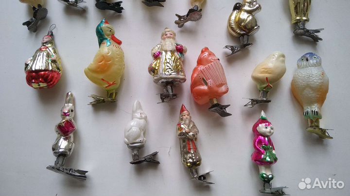 Елочные игрушки СССР на прищепке