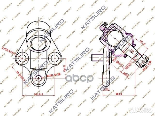 Опора шаровая KAT1003CHR katsuro