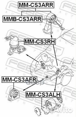 Подушка двс передняя Mitsubishi Colt/Lancer 95-03