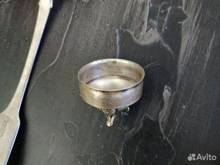 Солонка, ложка столовая 84 пр. 60 гр. Серебро