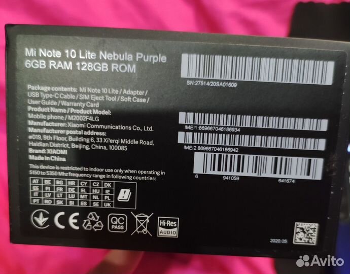 Xiaomi Mi Note 10 Lite, 6/128 ГБ
