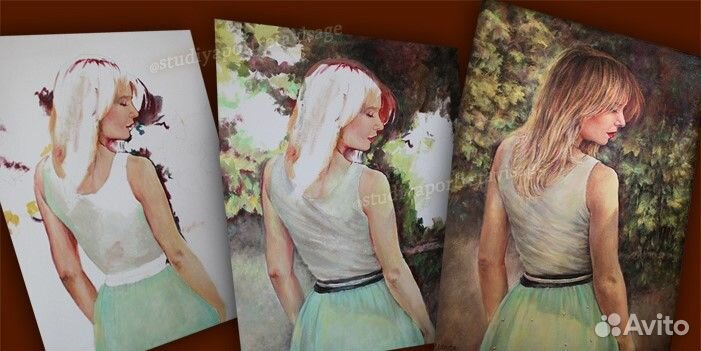 Портреты маслом по фото и картины. Не печать