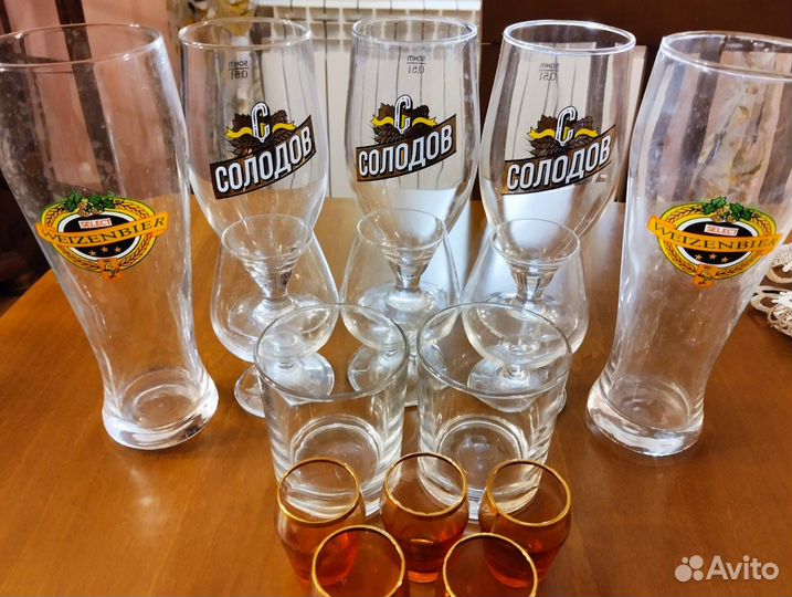 Бокалы, фужеры, рюмки